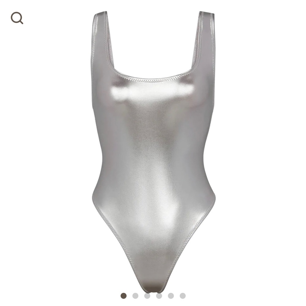 NWOT SKIMS metallic swim high cut one piece